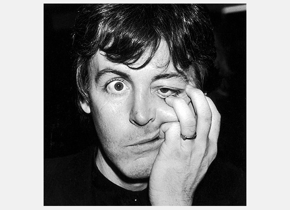 Paul McCartney Goofing Off